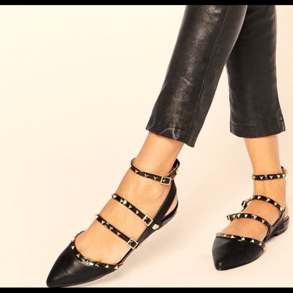 ALDO Zerah Black Studded flat shoes